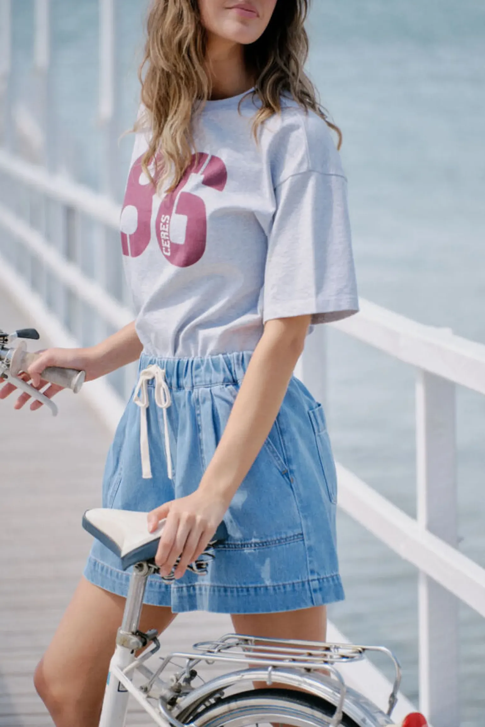 Ceres Life Boyfriend Tee- Cloud Marle/Ceres 86
