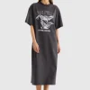 Ena Pelly World Tour Tee Dress - Faded Black
