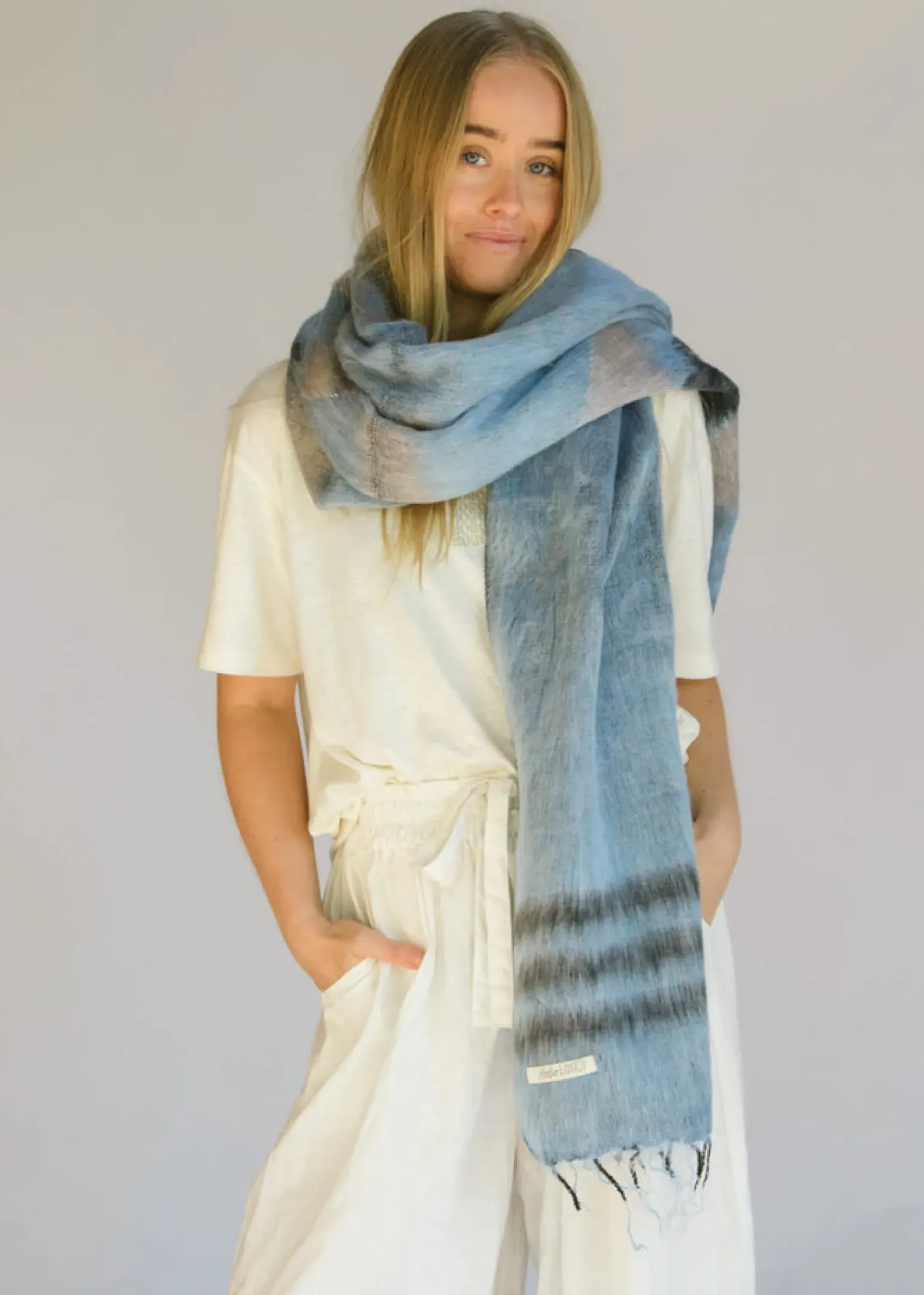Hobo & Hatch Scarf- Aztec Denim