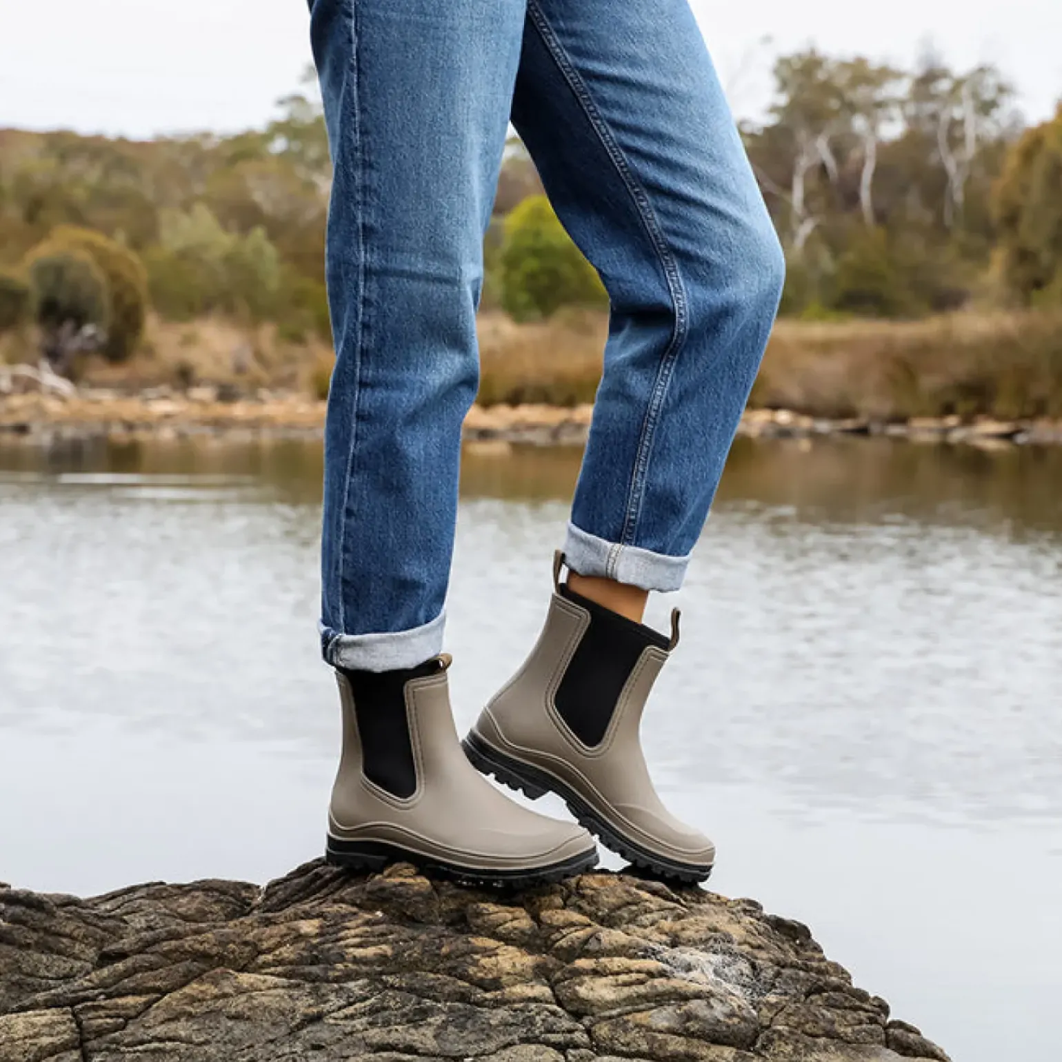 Los Cabos Amelia Rainboot - Khaki