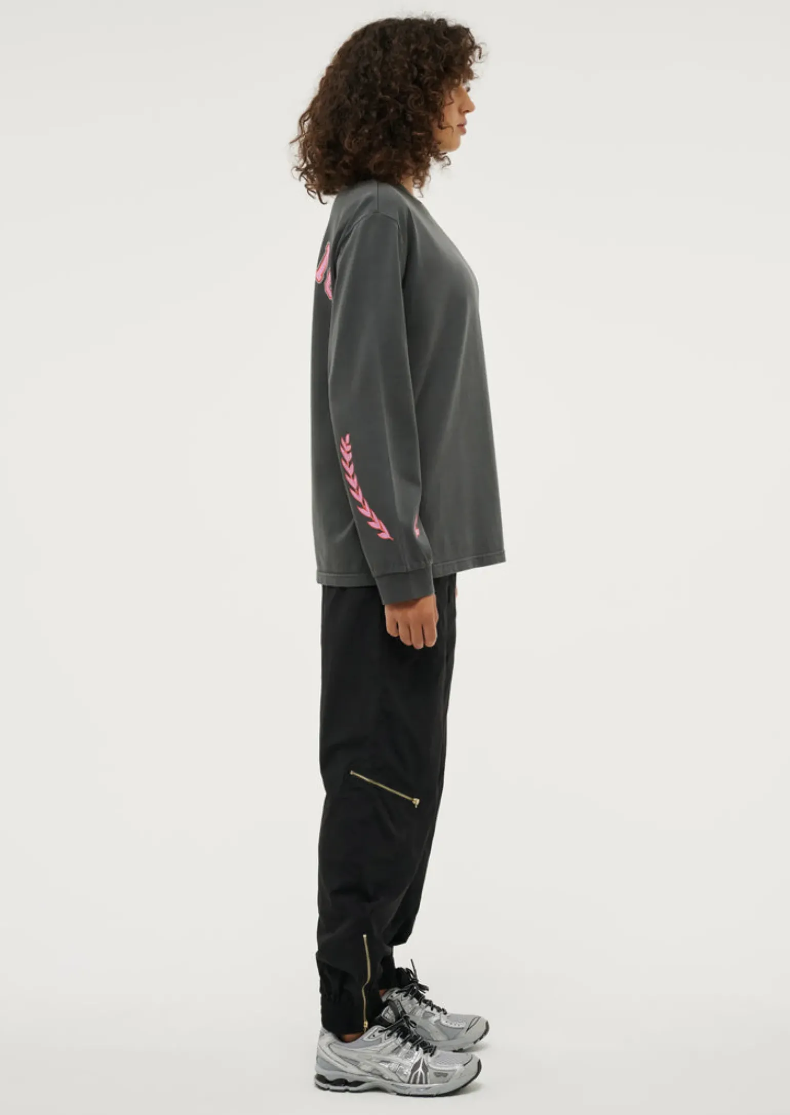 P.E Nation Phoenix Long Sleeve Tee - Washed Dark Shadow