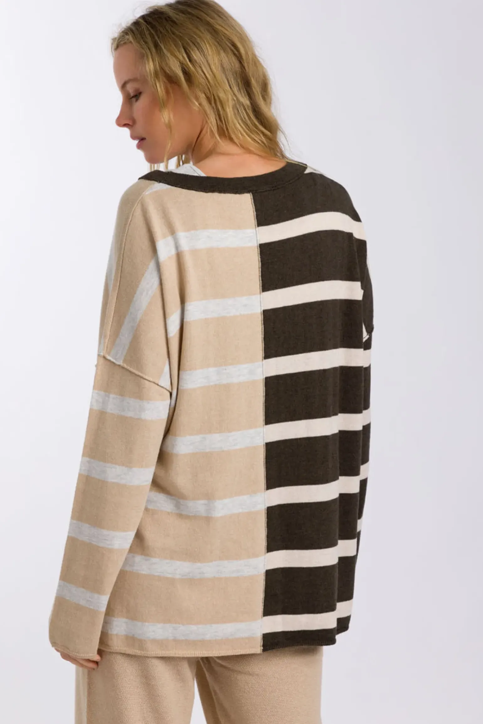 Talamaya Hinterland Stripe Pullover - Sable Combo
